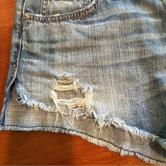 Rag & Bone Shorts Womens 28 Denim Cotton Cut Off Chesapeake Distressed Raw Hem - Picture 2 of 11